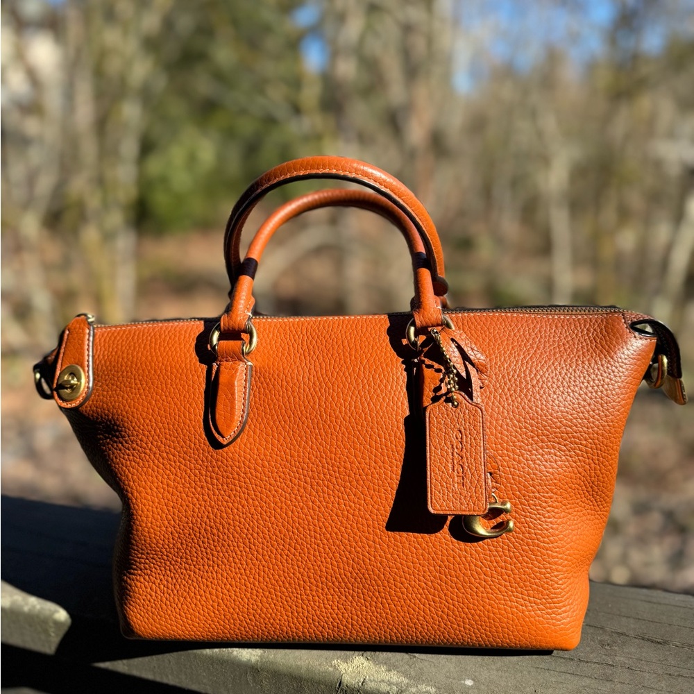 Coach Cara Satchel in Burnished Amber